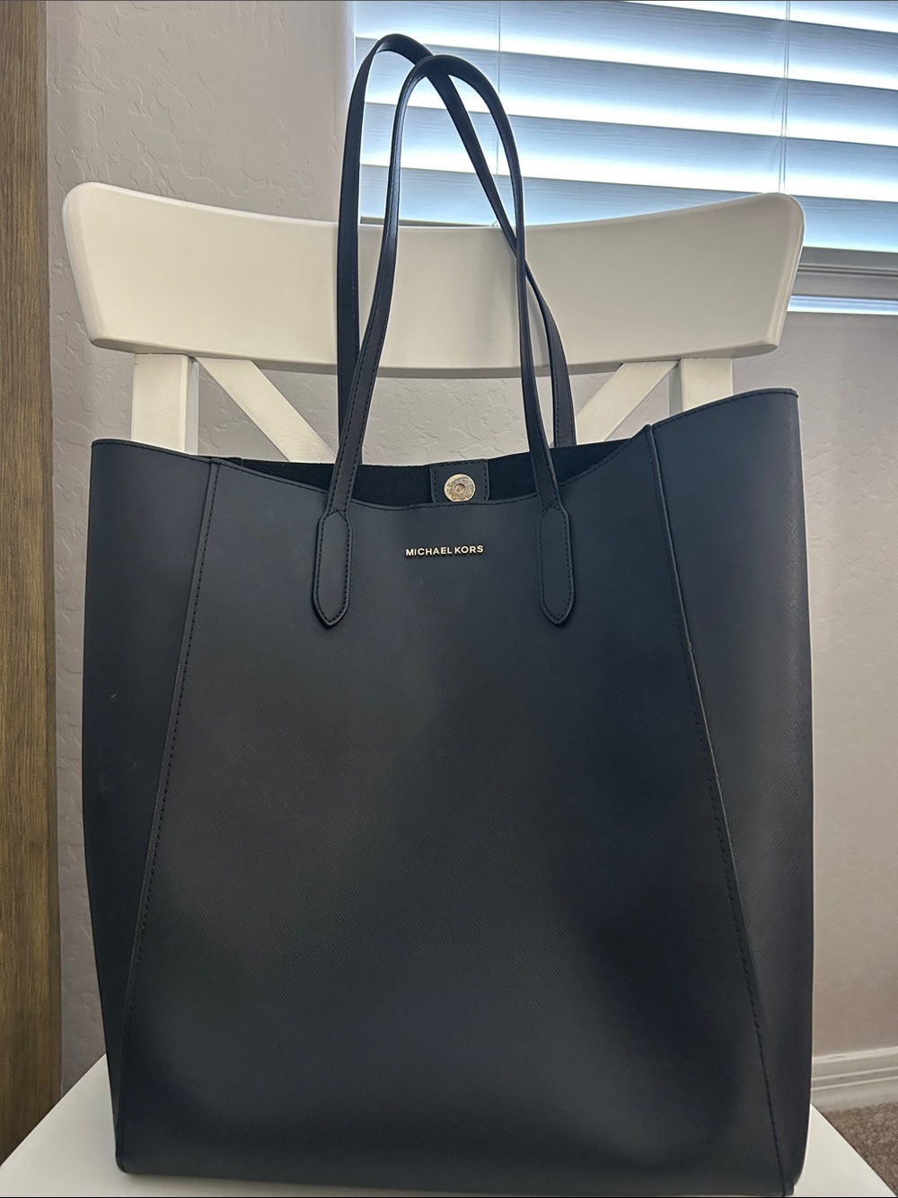 New Michael Kors Sinclair Large North South Shopper Tote Black